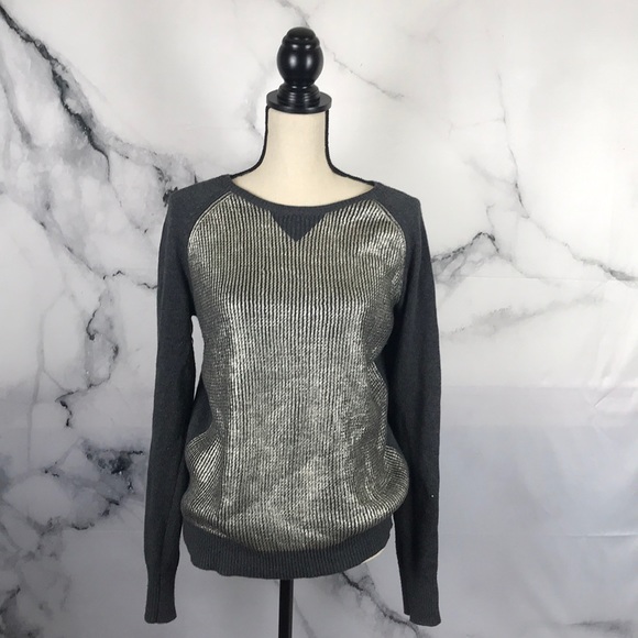 Halogen Sweaters - HALOGEN metallic pullover long sleeve sweater